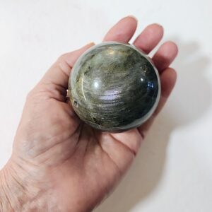 ספירת לברדורייט — פלאש סגול · Labradorite Sphere