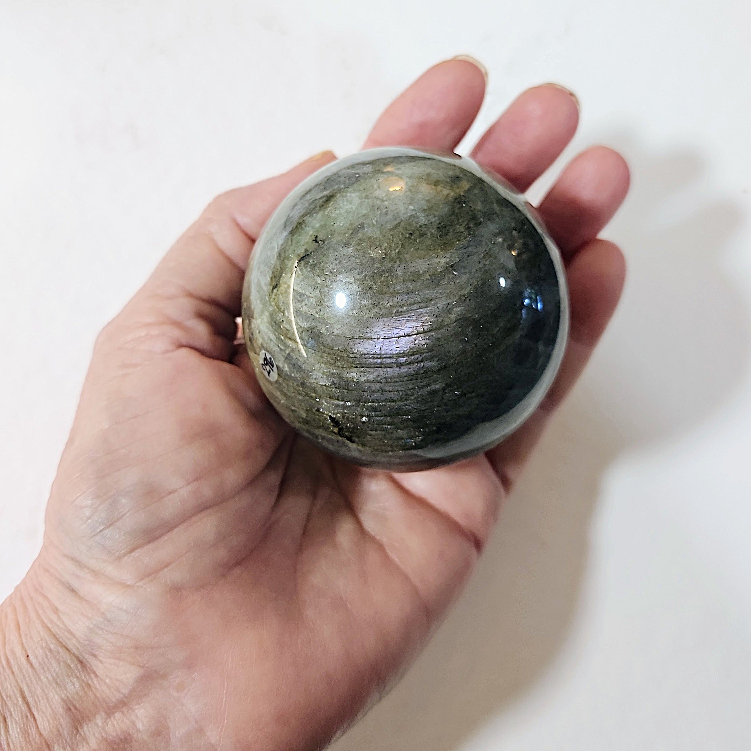 ספירת לברדורייט — פלאש סגול · Labradorite Sphere