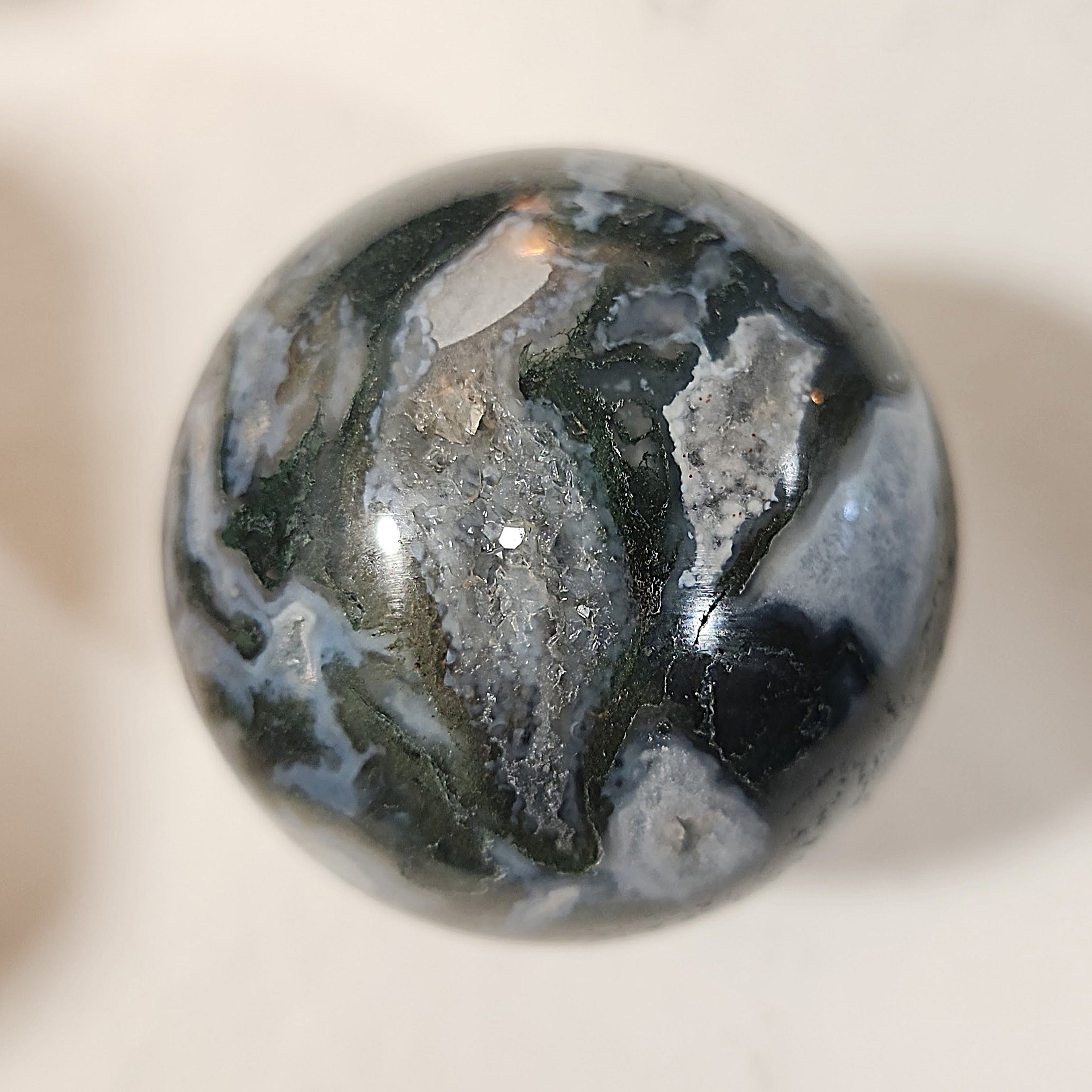 ספירת מוס אגט ירוקה — Moss Agate – תמונה 4
