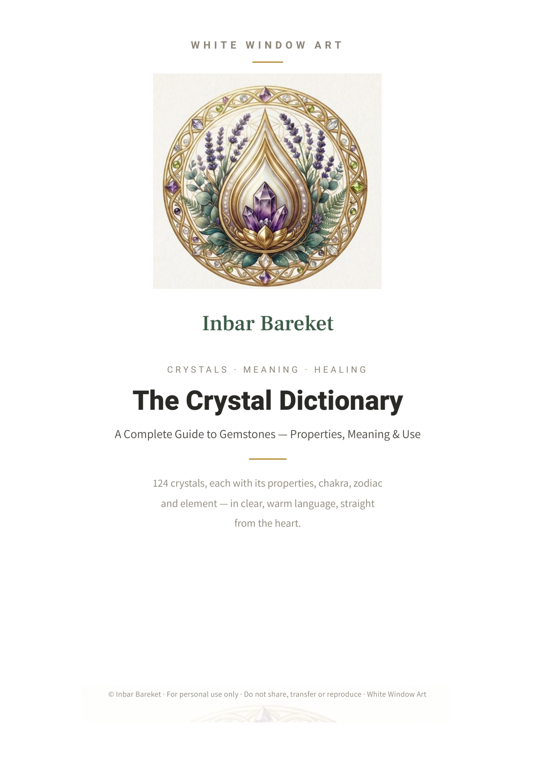 The Crystal Dictionary โ A Complete Guide to 124 Gemstones | Digital PDF, Instant Download
