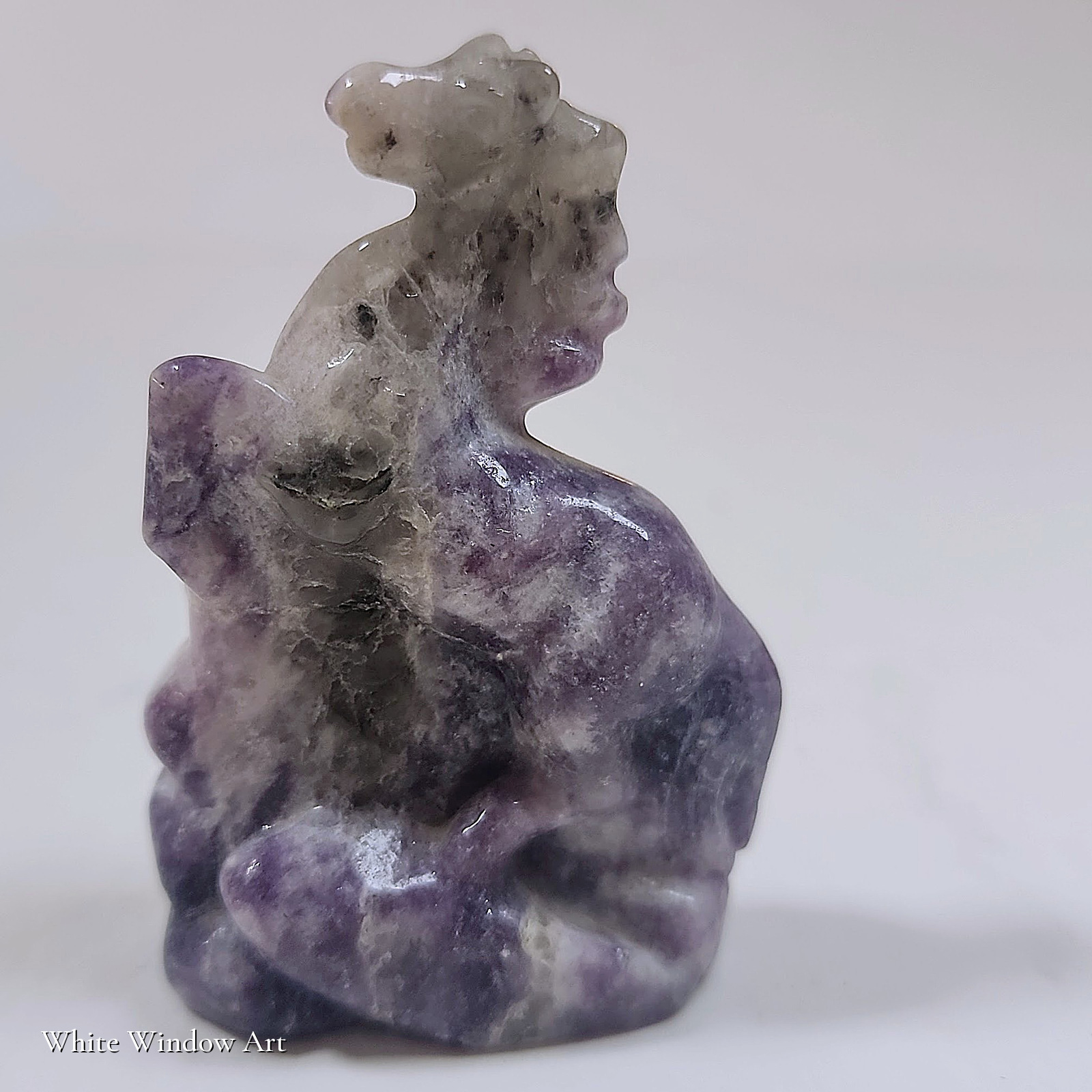 פסל סוס אמטיסט Amethyst מלוטש – תמונה 2