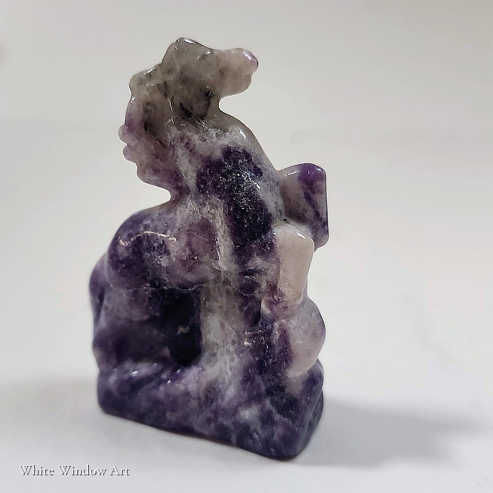 פסל סוס אמטיסט Amethyst מלוטש – תמונה 3