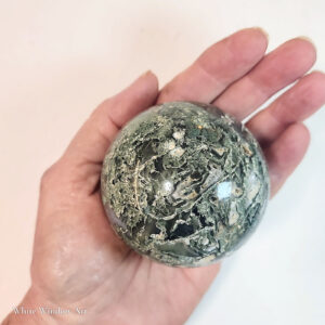 ספירת אגת טחב Moss Agate מלוטשת
