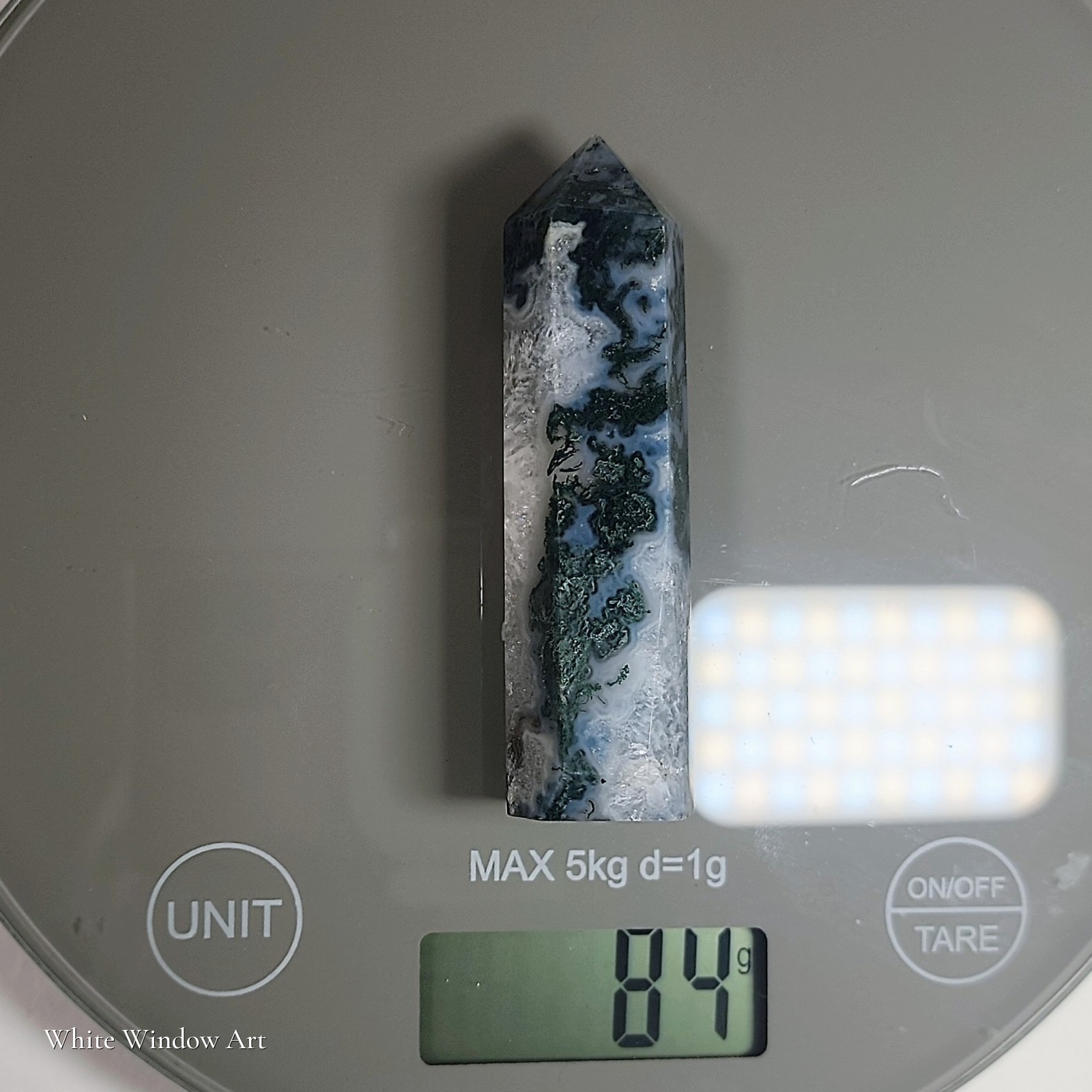 מגדל אגת טחב Moss Agate מלוטש – תמונה 4
