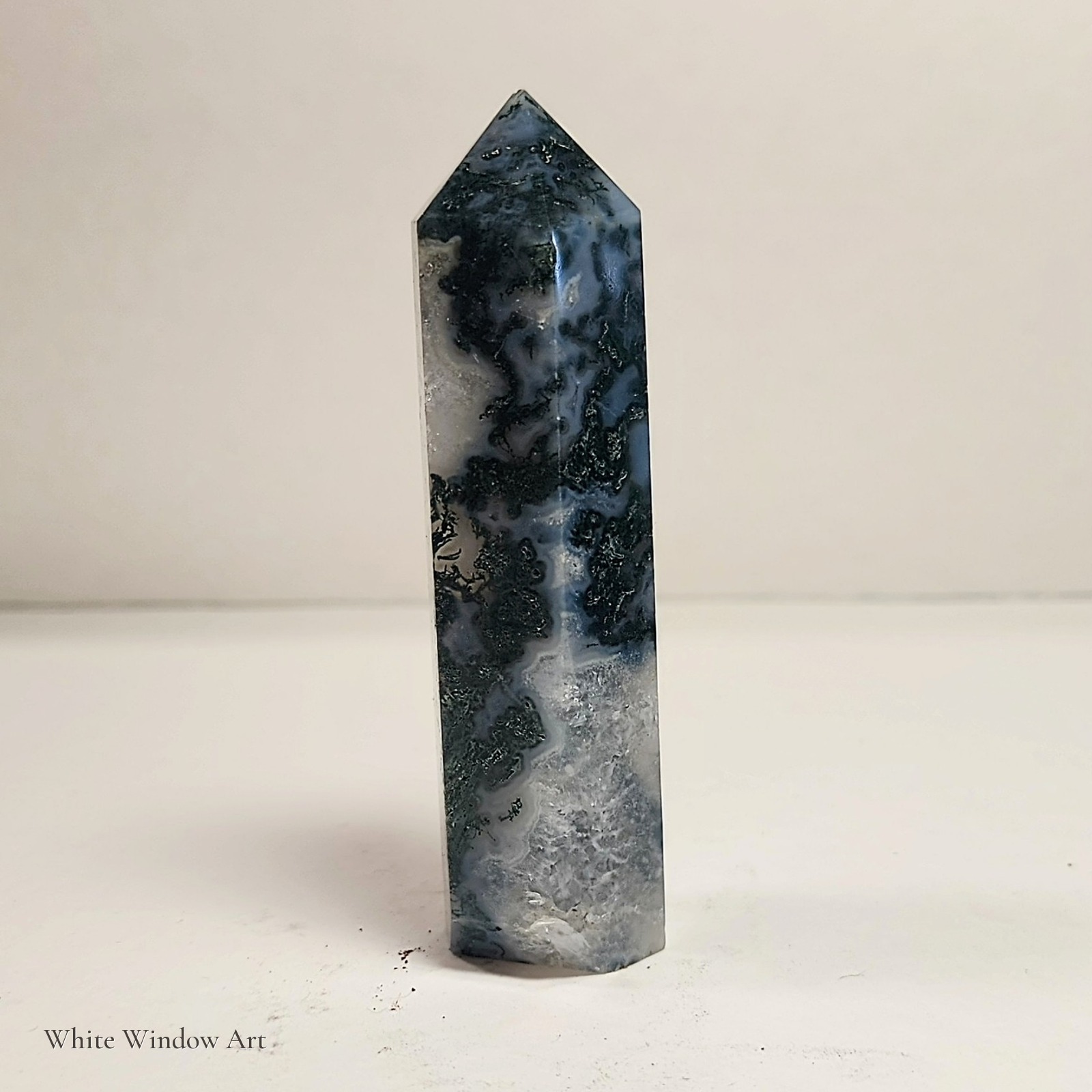 מגדל אגת טחב Moss Agate מלוטש – תמונה 2