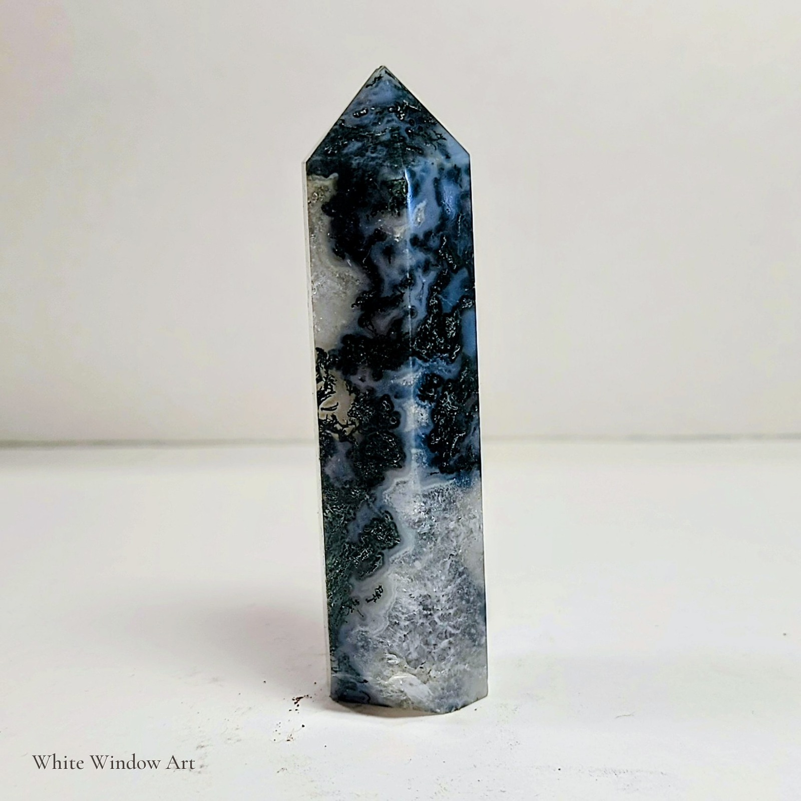 מגדל אגת טחב Moss Agate מלוטש – תמונה 5