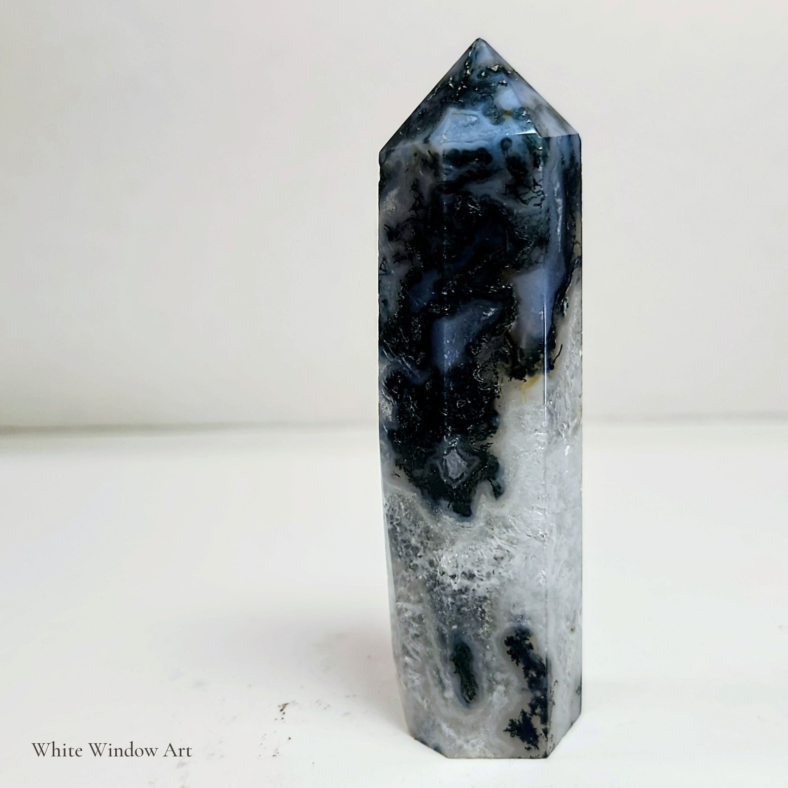מגדל אגת טחב Moss Agate מלוטש – תמונה 6